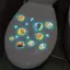B & N Glow-in-the-Dark Ocean Fish Toilet Stier Trang trí phòng tắm Tự dính và có thể tháo rời Trang trí tường phòng khách tại nhà.