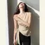 Áo yếm nữ phong cách mới bên bờ biển Phong cách kỳ nghỉ chéo đeo vai in hình eo hẹp Thiết kế kiểu Pháp Áo đẹp