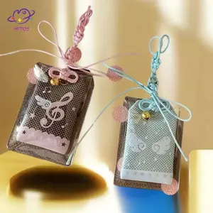 HFTOY Luy Charm Mặt Dây Chuyền Ghi Chú Âm Nhạc Cánh Lu Móc Khóa Phước Lành Thêu Móc Khóa Túi Treo Trang Trí Quà Tặng Học Sinh ~