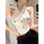 Áo thun ngắn tay mùa hè Hot Girl Sweet Hot American Retro Áo Vest nhỏ cổ POLO