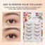 5 Cặp Thiết Kế Chữ Thập Mềm Mại Trong Suốt Lông Mi Giả Để Trang Điểm Tự Nhiên Hàng Ngày