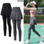 Quần Legging Váy BRARAA, Váy Lớp Phủ Bên Túi Quần Tập Yoga Nữ, Mùa Hè Mặc Eo Co Giãn Nhanh Khô Toàn Bộ Chiều Dài Quần Legging Thể Thao Chạy Bộ