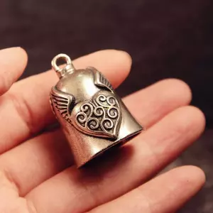 Flgo Hợp Kim Đồng Oxy Hóa Chắc Chắn Đầu Lâu Hình Chuông Quyến Rũ Lý Tưởng Cho Biker Gear Trang Trí