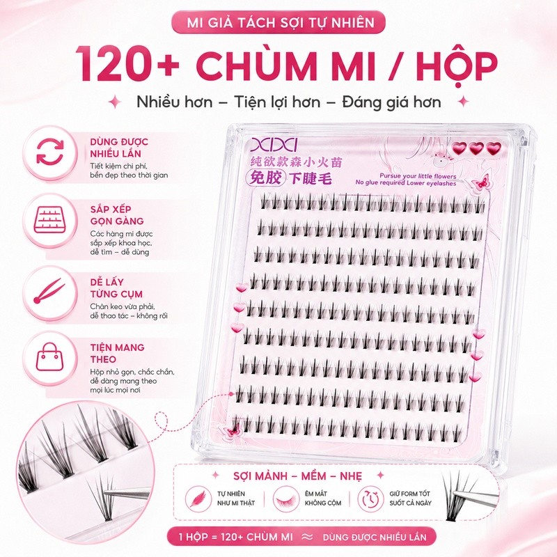 Xixi Mi Dưới Tự Dính – Không Keo, Tự Nhiên, Cong Lâu, Dễ Dùng, Cho Học Sinh & Giá Rẻ JM50