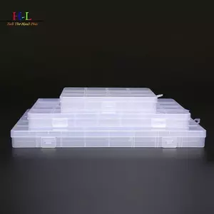 HL Di Động Trong Suốt Hộp Bảo Quản 12 / 28 / 40 Lưới Nhựa Trong Suốt Tổ Chức Có Nắp Hộp Cho Trang Sức Bông Tai Vít Móng Tay Phần LMWU