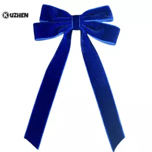 KUZHEN Vintage Ruy Băng Dài Nhung Nơ Barrettes Dành Cho Nữ Kẹp Tóc Thời Trang Đơn Giản Kẹp Tóc Nữ Hairgrips Cưới Phụ Kiện Tóc HOT