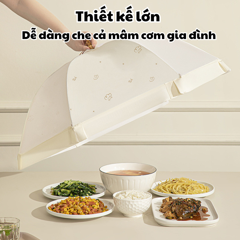 Lồng Bàn Che Thức Ăn Gấp Gọn, Màn Chụp Thức Ăn Chống Ruồi Muỗi Tiện Lợi