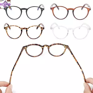RTJIFSS Kính chặn ánh sáng xanh Unisex Tròn Retro Kính mắt gương phẳng