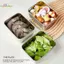 HL 316 Thép không gỉ Bảo Quản Thực Phẩm Khay Phục Vụ Hình Chữ Nhật Xúc Xích Mì Đĩa Trái Cây Có Nắp Nhà Bếp Tổ Chức Hộp Đựng Thực Phẩm LMWU