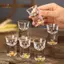 HL Pha Lê Sang Trọng Thủy Tinh Vodka Thủy Tinh Sake Shochu Thanh Thủy Tinh Rượu Mùi Đôi Đáy Vàng Lá Thủy Tinh Trà Quà Tặng Cao Cấp Rượu Cứng LMWU