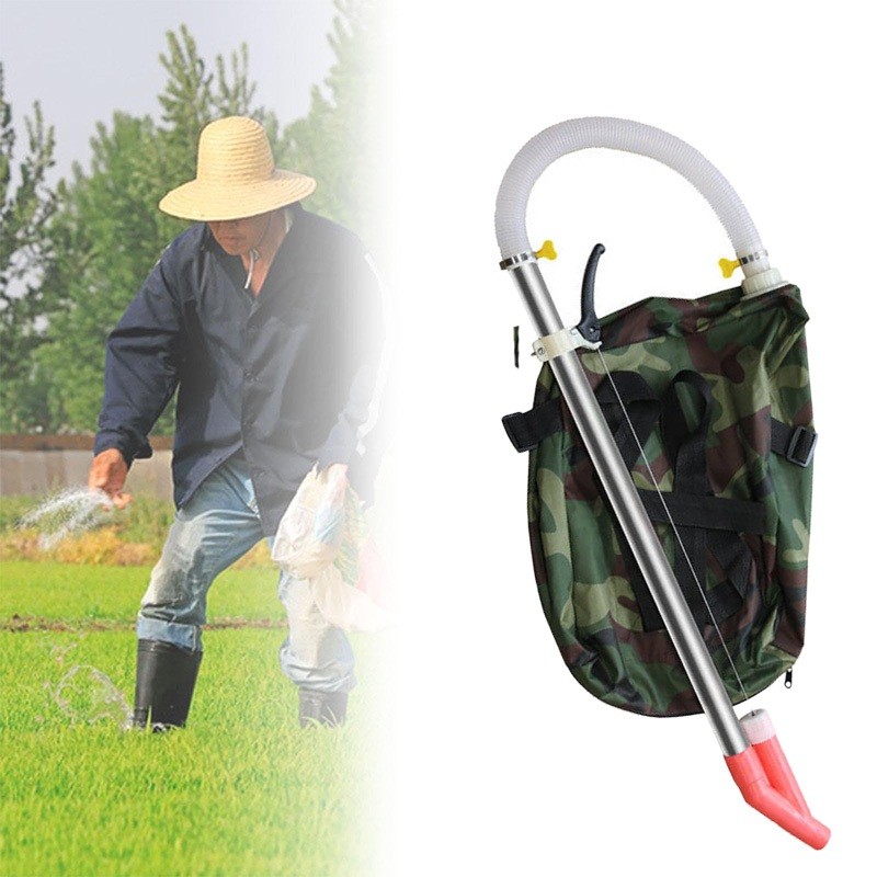 Gậy Bón Phân INOX Cầm Tay Siêu Tốc Kèm Balo Oxford 35 Cân, Dụng Cụ Bón Phân Ngô Bắp, Rau Màu Nông Nghiệp