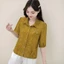Áo sơ mi mới cổ ngắn tay mùa hè của mẹ trung niên, áo dáng rộng thời trang dành cho nữ