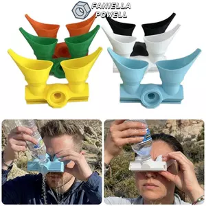 Trạm rửa mắt bình nước FANIELLAPOWELL, Trạm rửa mắt chai nước ngoài trời đa chức năng 16 Ounce, Công cụ rửa mắt có ren di động có độ sáng