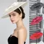 Mũ BRARAA Kentucky, Máy ép vành rộng thanh lịch thoáng khí, Xu hướng băng đô phong cách chống nắng lưới Fascinator dành cho nữ