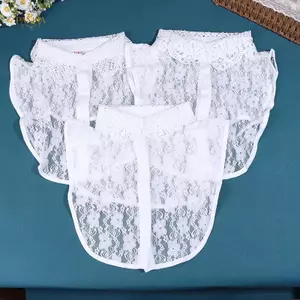 PNPIA- Ren Nữ Có Thể Tháo Rời Cổ Vintage Chắc Chắn Đứng Cổ Giả Áo Có Thể Điều Chỉnh Quần Áo Nữ Cổ Giả Quần Áo Phụ Kiện