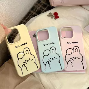 Chọc mặt thỏ con Ứng dụng iPhone17p16 trường hợp điện thoại 1514 mềm trường hợp 1312 mới x