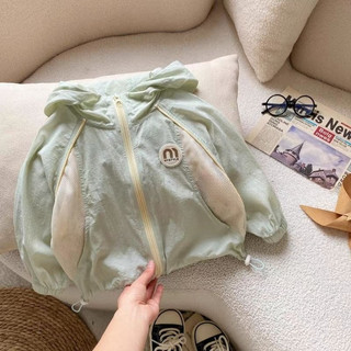 Áo khoác chống nắng bé trai mùa hè mỏng nhẹ có mũ – áo chống tia UV thoáng khí phối lưới