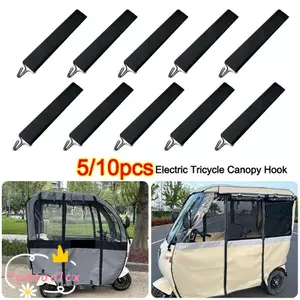 TOPTOOLCX 1 / 5 Cái Móc tán chống gió, Móc tán xe ba bánh điện nhẹ co giãn, Móc rèm mưa kim loại trượt đa năng