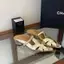 T TT Dệt T-Strap Dép Nữ Bên Trong Tăng Chiều Cao Thoải Mái Nửa Dép Muller Giày Da Thật Rỗng