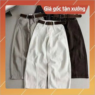 Quần Kaki Nữ Ống Rộng Dáng Bom Thụng, Không Đai, Dài 94-96cm, Lưng Thun Sau có túi 2 bên phong cách trẻ trung M55.