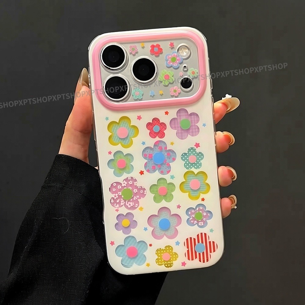 Ốp Điện Thoại Windows Hoa Màu Rỗng Cho iPhone 17 Pro Max 16 15 14 Vỏ Bảo Vệ Chống Sốc