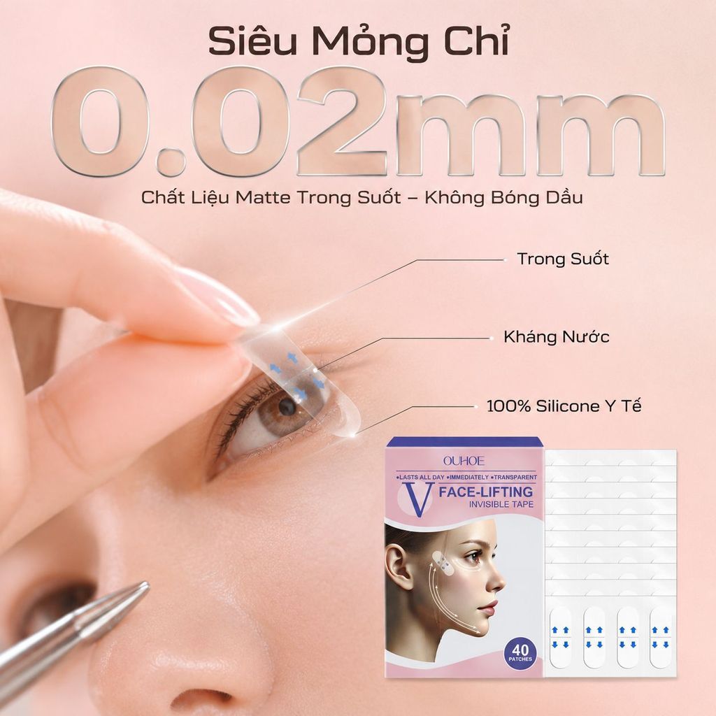 🔥Giá sốc🔥Miếng dán nâng cơ định hình mặt | Miếng dán khuôn mặt nâng cơ không thấy | Băng keo săn chắc dưỡng ẩm cho cằm