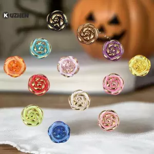 KUZHEN 30 Chiếc Acrylic Hoa Hồng Nút Áo Sơ Mi Áo Len Nút May Phụ Kiện Thủ Công DIY HOT