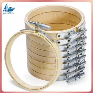 Bộ vòng thêu Mini 9 mảnh bằng tre thủ công nghệ thuật, vòng 3 & 4 inch để may, trang trí nội thất 3 inch