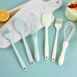 3 Bộ Nướng Bánh Thực Phẩm Silicon Chịu Nhiệt Kem Cạp Trứng Đánh Mỡ Bàn Chải Nhà Bếp Bánh Nướng Dụng Cụ