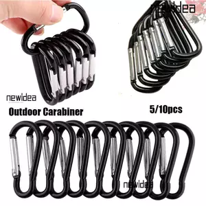 NEWIDEA 5 / 10 Chiếc Nút Leo Núi Thể Thao Ngoài Trời Chất Lượng Cao Màu Đen Hợp Kim Nhôm Carabiner