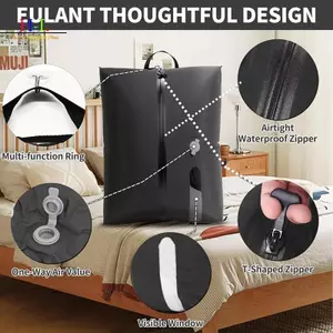 Túi hút chân không hành lý chuyên nghiệp HL, Túi hút chân không có thể tái sử dụng, Tiết kiệm không gian 60%, Túi kín chân không du lịch LMWU