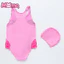 Bộ đồ bơi một mảnh Flamingo dành cho bé gái, bộ đồ bơi tam giác thoải mái khô nhanh mùa hè