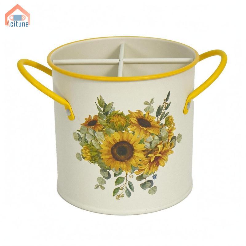 Cốc bốn ngăn đựng kim loại hình trụ Cốc đựng kem màu cho bàn làm việc, nhà vệ sinh, nhà bếp