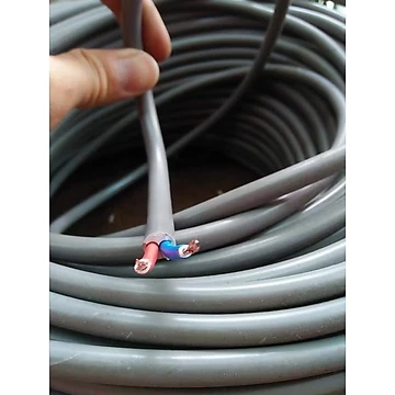 dây điện đôi 2 lớp vỏ,(giá 5m) dây điện tròn xám 2x1.0, 2x1.5, 2x2.5, 2x4.0, 2x6.0 dây đội lỏi đồng (dây dafaco)