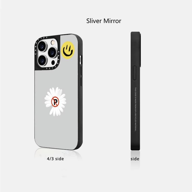 CASECASE X G-DRAGON Không có hoa cúc cho phép hút từ tính Vỏ iPhone Gương đen & bạc IPhone 17 16 15 14 13 Pro Max Plus Ốp lưng cứng có hộp khắc logo