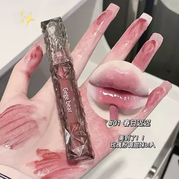 [XT] Son Kem Bóng GEGEBEAR Chất Son Mọng Nước Dưỡng Ẩm Bền Màu Tôn Da Không Bết Dính Cho Đôi Môi Căng Mọng