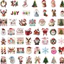HT3 50 Cái / bộ Giáng Sinh Dán Ông Già Noel Nai Sừng Tấm Graffiti Hành Lý Ván Trượt Chống Thấm Nước Trang Trí TH3