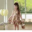 ✿ Bé Gái Tranh Sơn Dầu Hoa Không Tay Bud Đầm 3D Jacquard Hoa Trẻ Em Mùa Hè Vintage Sundress