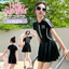 Bé Gái Một Mảnh Đồ Bơi Mùa Hè Phong Cách Mới Trẻ Em Nơ Tay Ngắn Đồ Bơi Thời Trang