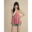 Milyfashion Chấm Bi In Xù Sling Mùa Hè Hot Girl Slim-fit Không Tay Ngắn Top Phong Cách Mới Y2K FOS