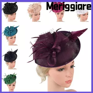 MERIGGIARE Fascinator Mũ Nữ Lông Vũ Hoa Tiệc Tối