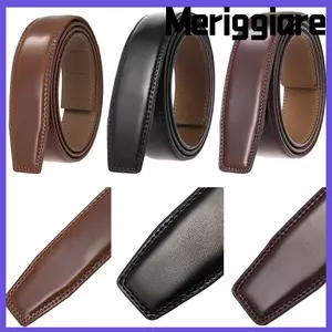 Thắt lưng da MERIGGIARE thường ngày không có khóa Thủ công DIY Dây thắt lưng cổ điển