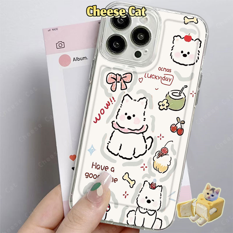 Dễ Thương Dừa Tây Nguyên Chó Ốp Lưng iPhone cho iPhone 17 Pro 16 15 14 Plus 11 12 13 Pro Max XR Xs Max 7 8 Plus