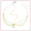 JRP Handmade Ngọt Ngào Cưới Mũ Pha Lê Cô Dâu Đầu Dây Xích Tiara Tóc Trang Sức Nữ Kim Cương Giả Phụ Kiện Đầu Trước JRP