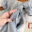 ✿ Bé Gái Hàn Quốc Denim Tay Phồng Cổ Vuông Đầm A-Line Light Wash Trẻ Em Mùa Hè Thường Ngày Jean Đầm