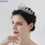 Bluelover Sang Trọng Pha Lê Thanh Lịch Công Chúa Vương Miện Phụ Kiện Tóc Tiara Cho Nữ Đảng Kim Cương Giả Cưới Cô Dâu Vương Miện Đầu Mới Trang Sức