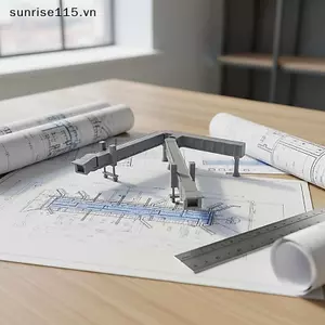 SRVN 1 Bộ 1: 400 Thiết bị sân bay Đồ trang trí cầu hành lang đôi Chi tiết cao Cảnh trang trí để trưng bày kệ sưu tập.