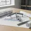 SRVN 1 Bộ 1: 400 Thiết bị sân bay Đồ trang trí cầu hành lang đôi Chi tiết cao Cảnh trang trí để trưng bày kệ sưu tập.