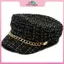 MYPANDA Mùa Thu Đông Dây Ngọc Trai Flat Top Mũ Hải Quân Thời Trang Mũ Beret Newsboy Mũ Berret Người Phụ Nữ Mũ Hình Bát Giác Mũ Thiết Kế Trang Phục Nữ.