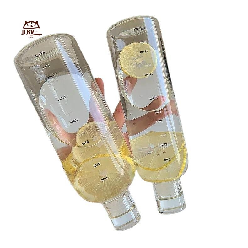 Bình nước nhựa Borosilicate có nắp đôi - Đồ uống thể thao & văn phòng